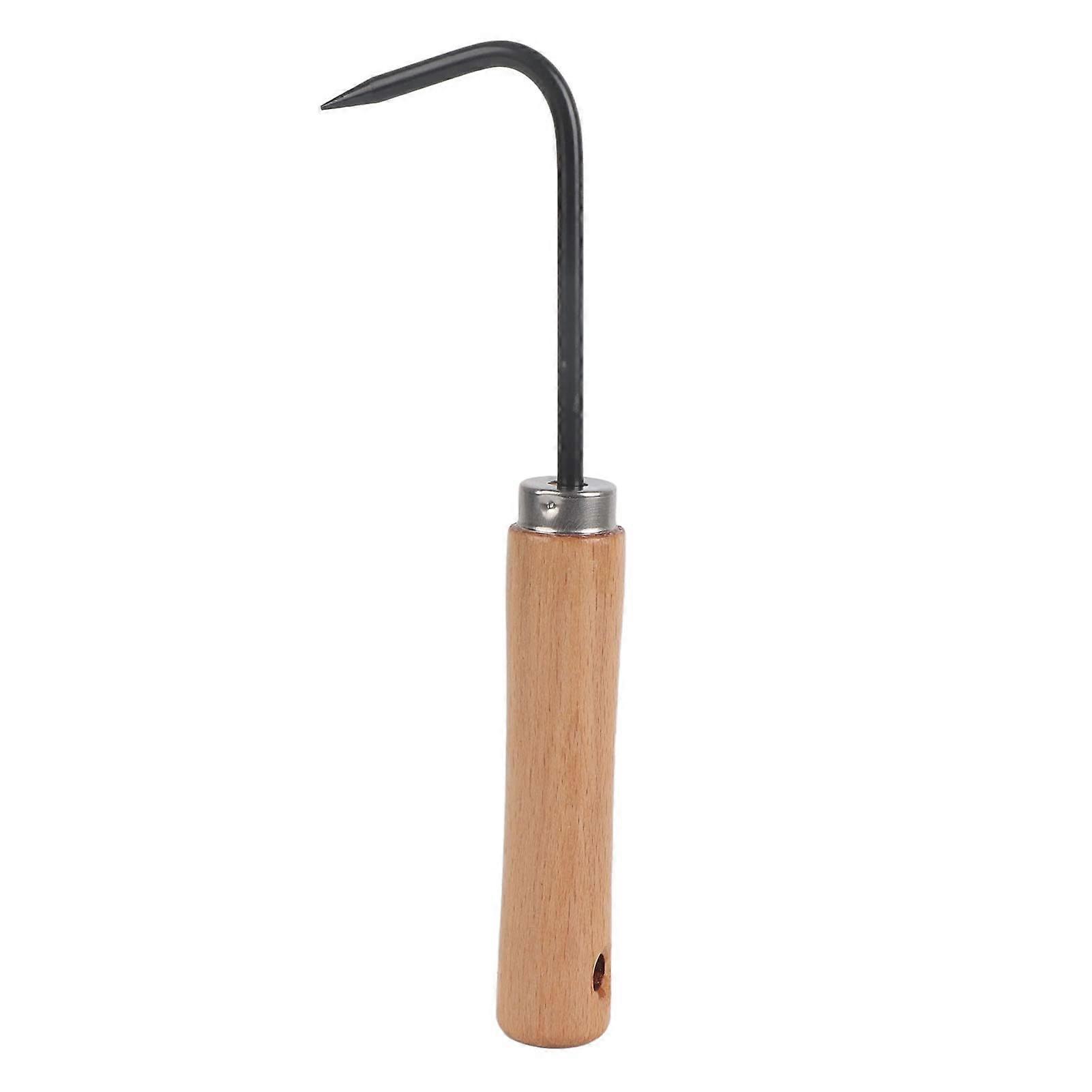 Bonsai Root Hook Gardening Tool with Ergonomic Wooden Handle and Durable Steel for Soil Loosening