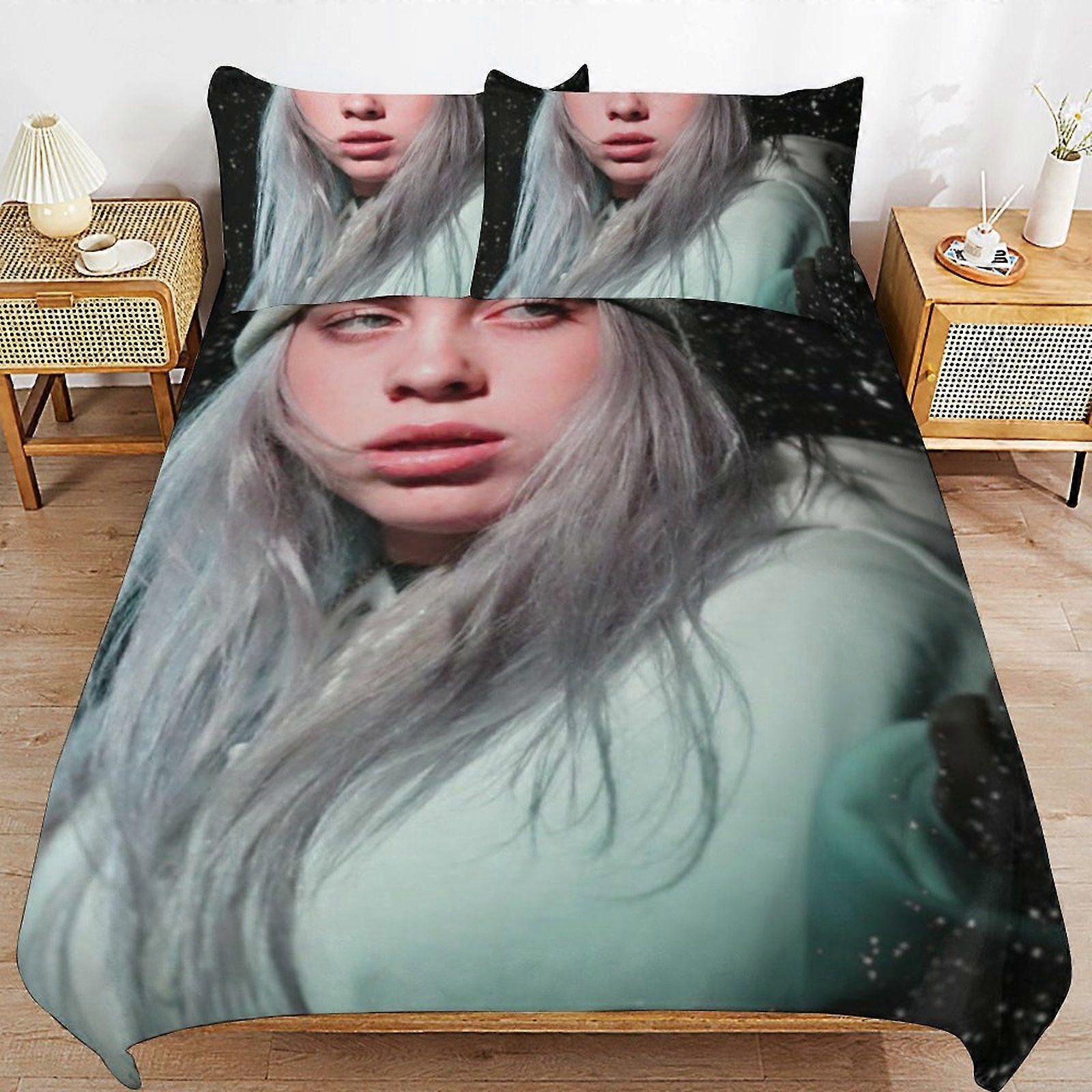 811BY Billie Eilish Modern Handling Practical Sleep Set Durable Threaded Design Zipper Duvet Cover Sets Essential SQ811