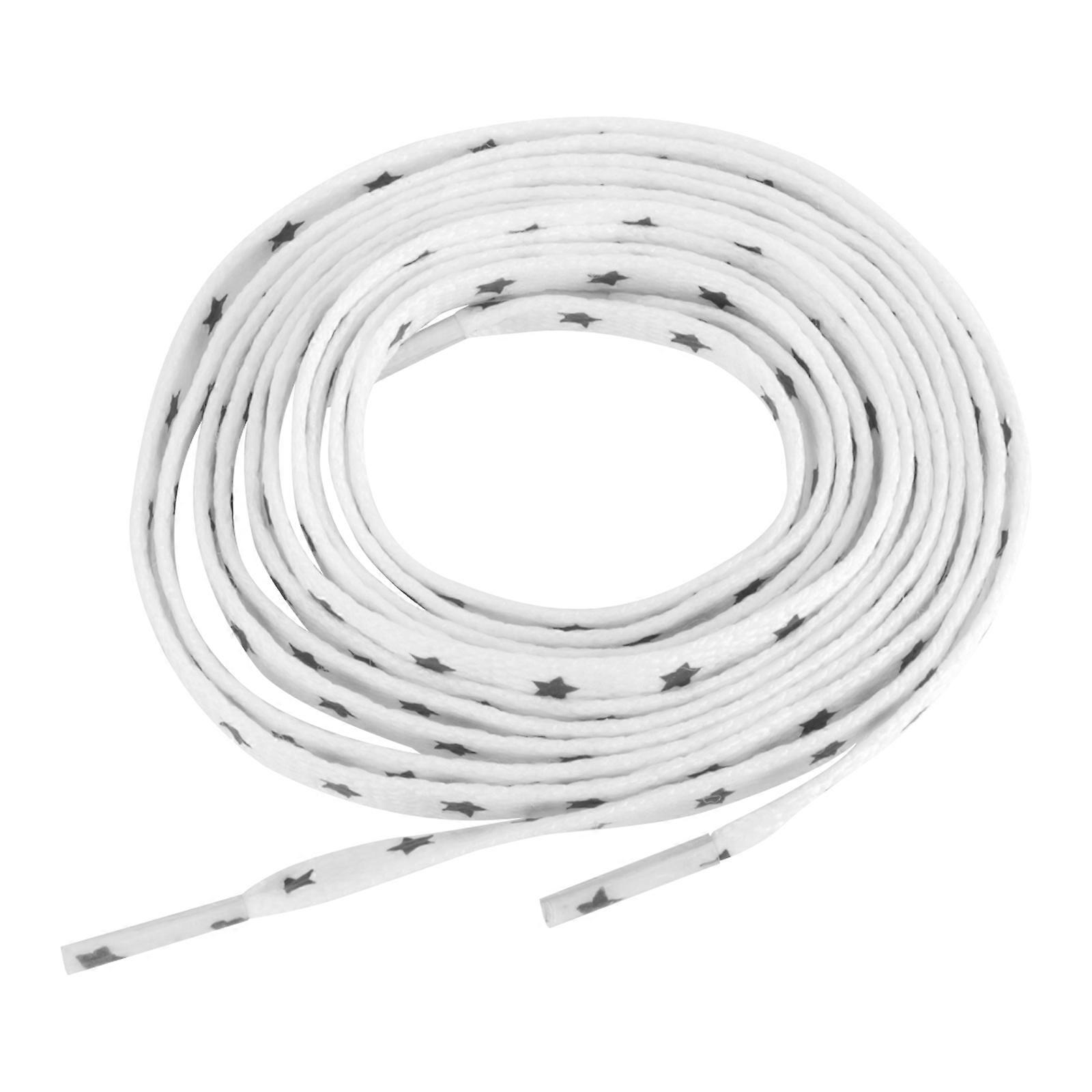 1 Pair Reflective Shoelace Glowing Shoelace Creative Star Pattern Flat Shoelaces