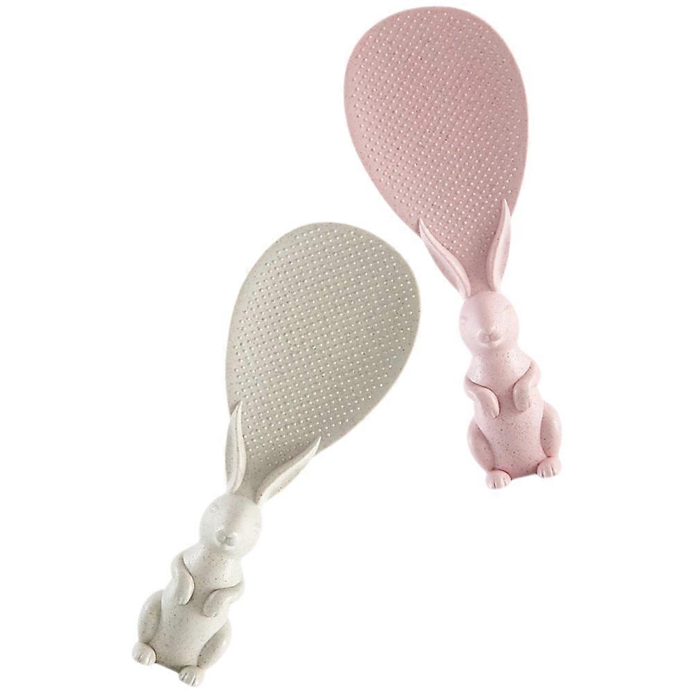 Rabbit Rice Paddle for Kitchen Use 2Pcs Multi-Function Rice Spoon