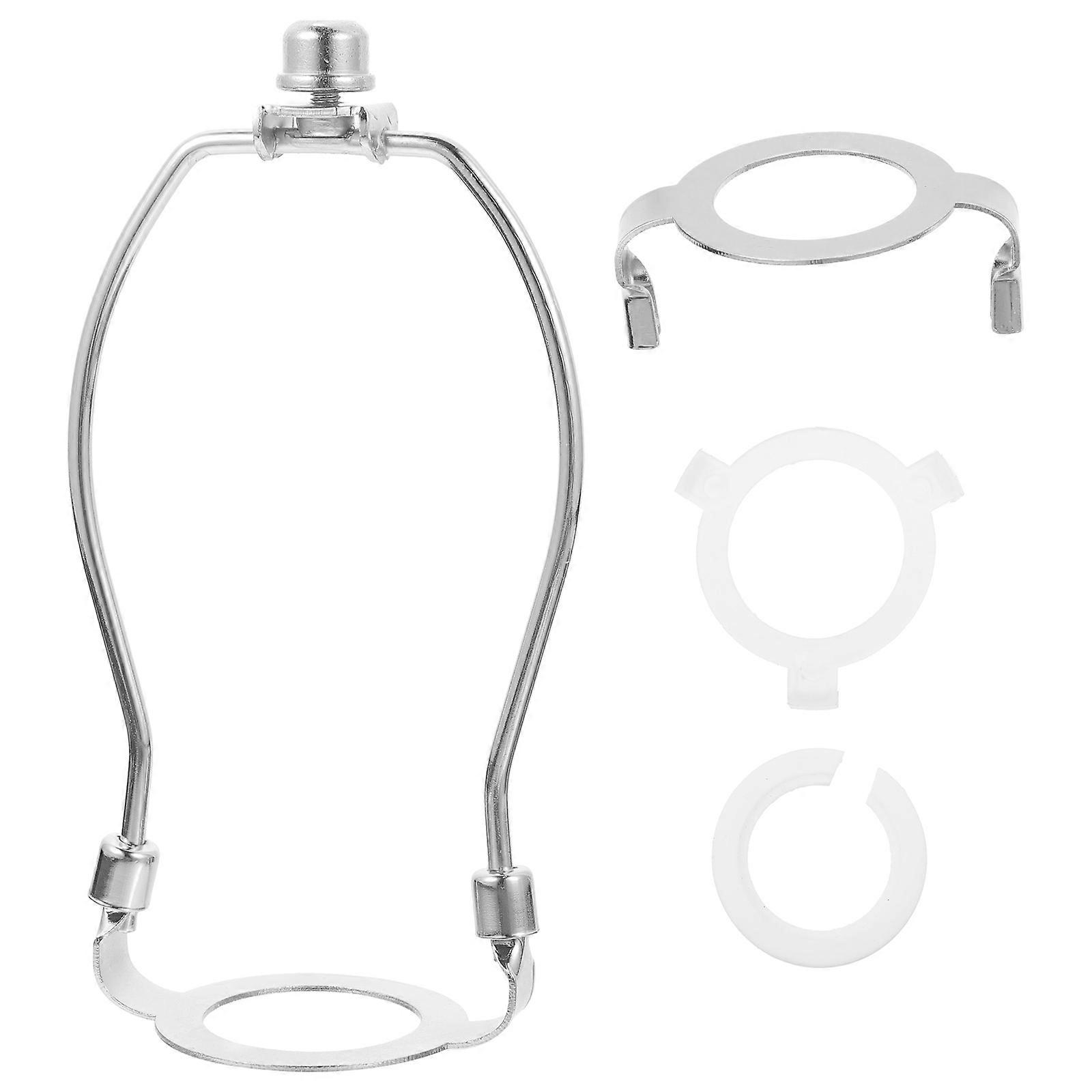 Silver Heavy Duty Lamp Shade Bracket Lamp Harp for 5Sets Lampshade Adapter
