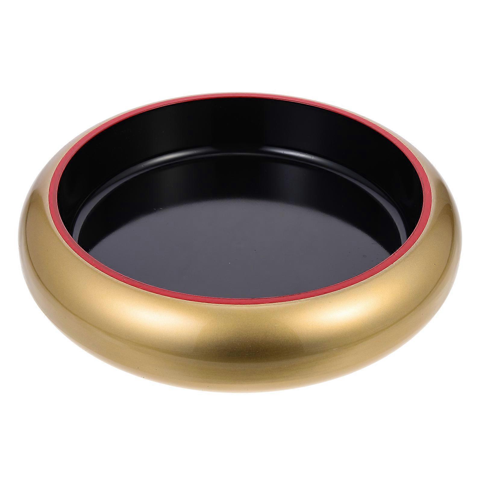 Sushi Store Accessory Round Sushi Plate Golden Multi-Use Dish 2Pcs