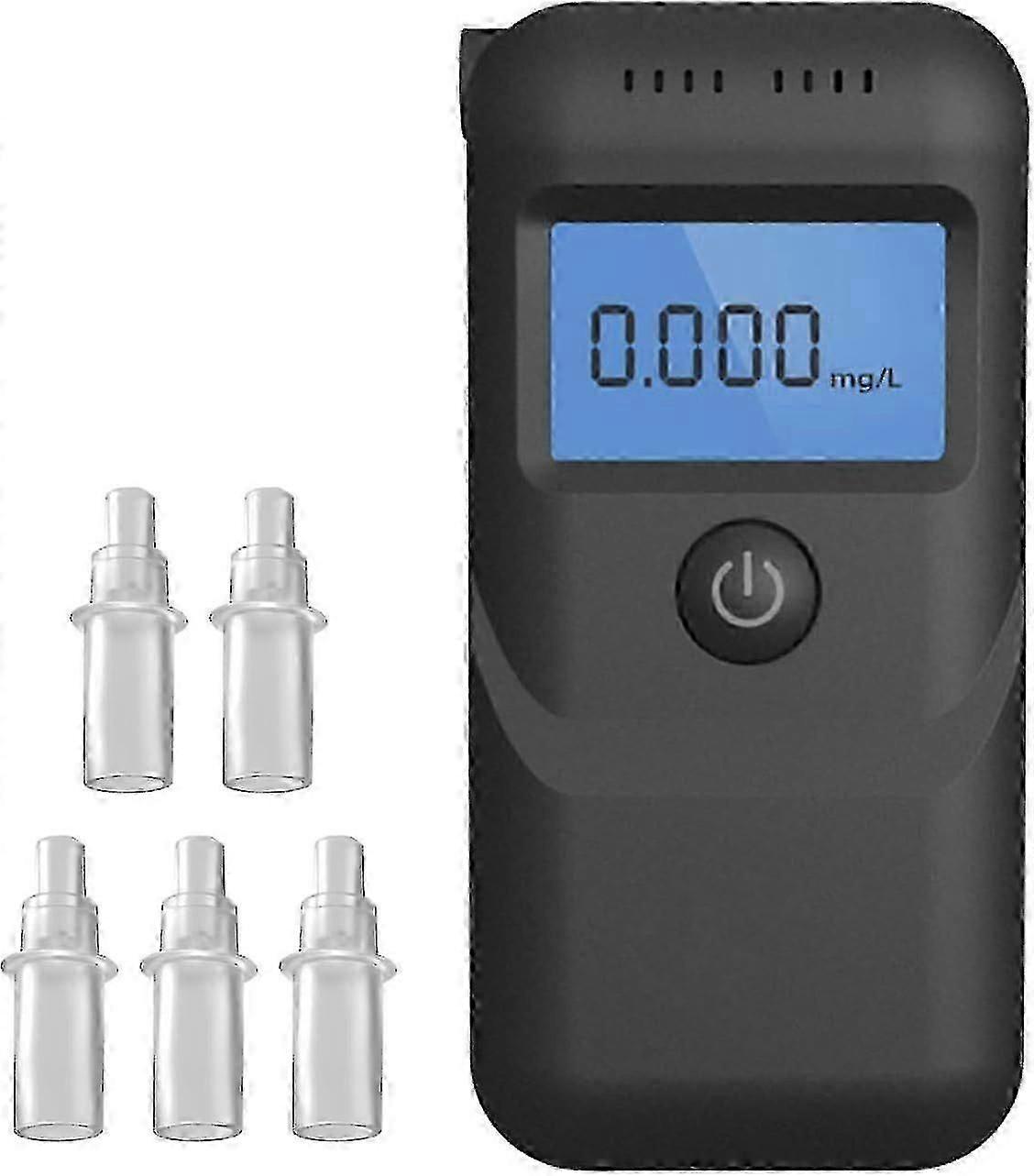 Alcohol Tester Tester Promille Meter with Digital Blue LCD Display, Professional