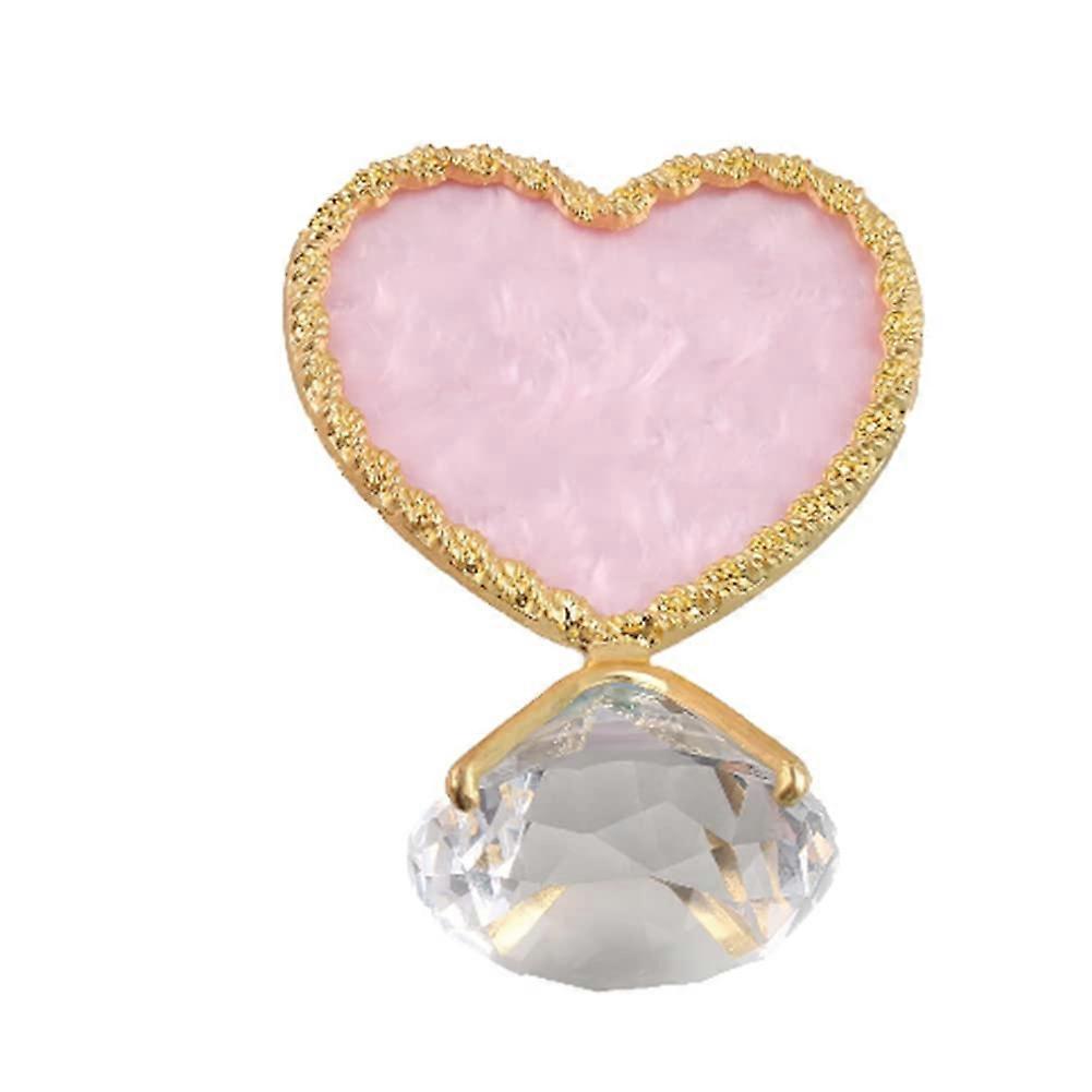 Heart Shaped Makeup Mixing and Nail Art Display Palette with Rhinestones for Color Mixing