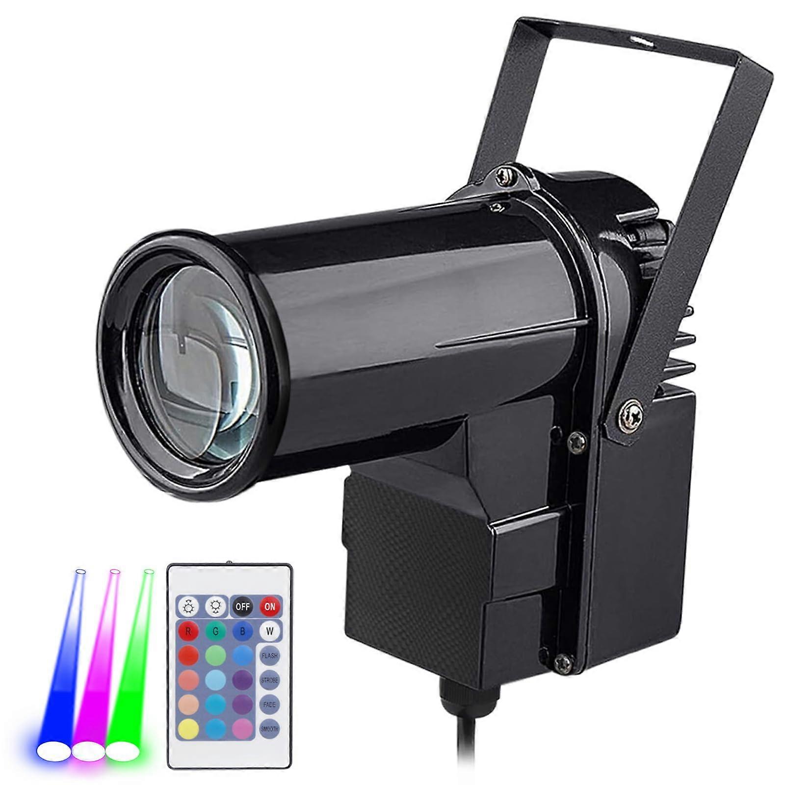 LED Disco Ball Light with Remote, Mini RGB Spotlight for Parties and Dart Board Lighting, Black