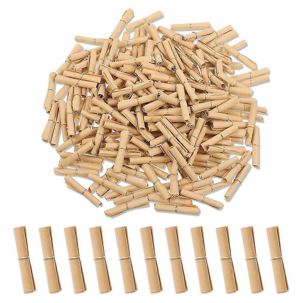 300Pcs Message in Bottle Paper Mini Scroll Wishing Paper Vintage Message Papers Scrolls Mini Lucky Wishing Paper Scrolls