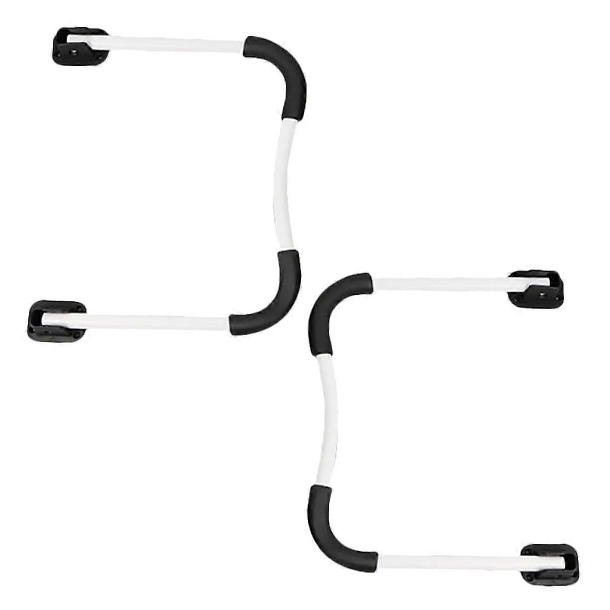 2Pcs Heavy Duty Folding Table Legs Adjustable Height Iron Frame for Home Office Desks and Bedside Tables