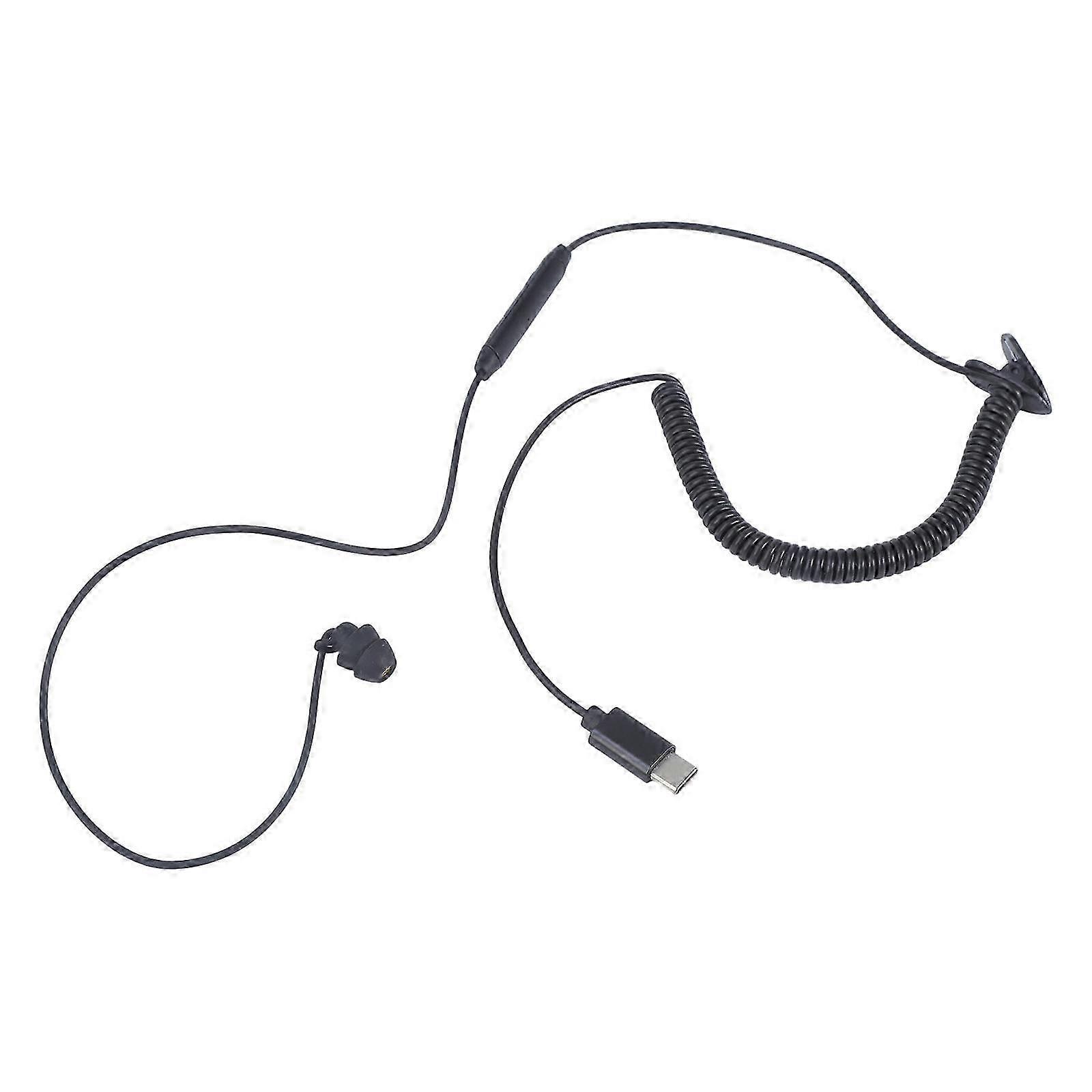 Single Side Earphone Digital Chip Improved USB Type C Cable Clear Communication Headphone Multicolor