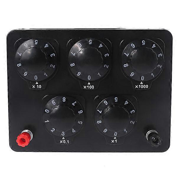 Resistance Box Adjustable Lab Rotating Resistor Substitution Box 0 to 9999.9 Ohm