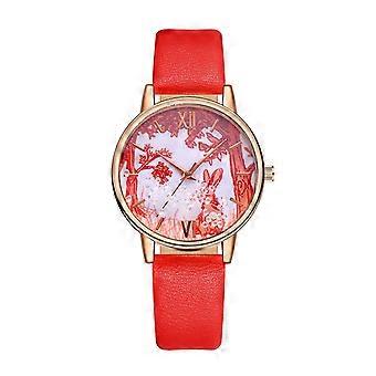 Fashion Belt Student Watch Creative Quicksand Diamond Chinese Style Ball Rabbit Women's Watch Quartz Watch