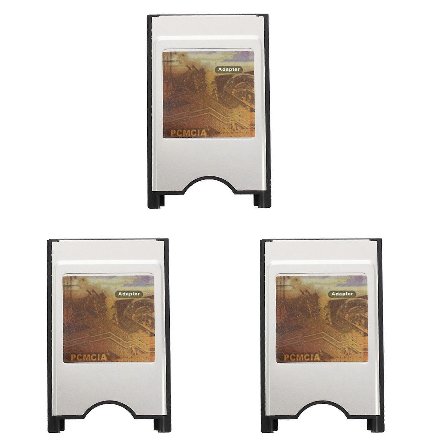 3X PCMCIA Compact Flash CF Card Reader Adapter for Laptop