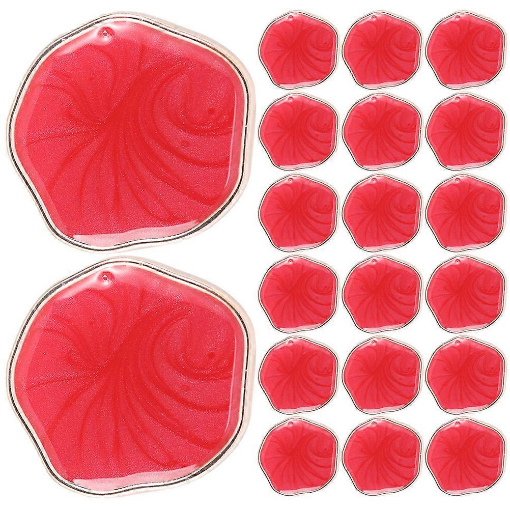 Red Wind Coat Buttons for Decoration 20Pcs Creative Clothes Buttons