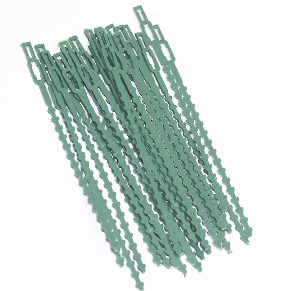 Reusable Cable Tie Plastic Fixing Buckle for Plants 8Pcs Light Green
