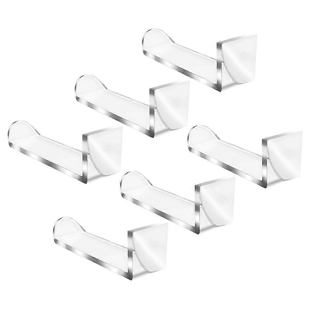 Transparent Acrylic Hat Holder for Wall Mount 24Pcs Adhesive Storage Rack