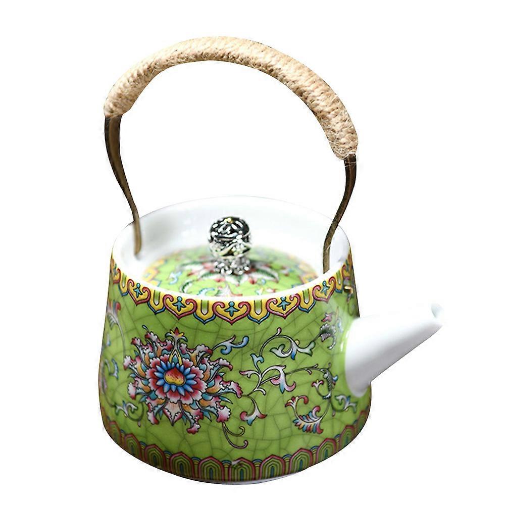 Delicate Ceramic Teapot for Household Tea Kettle 2Pcs Heat Resistant