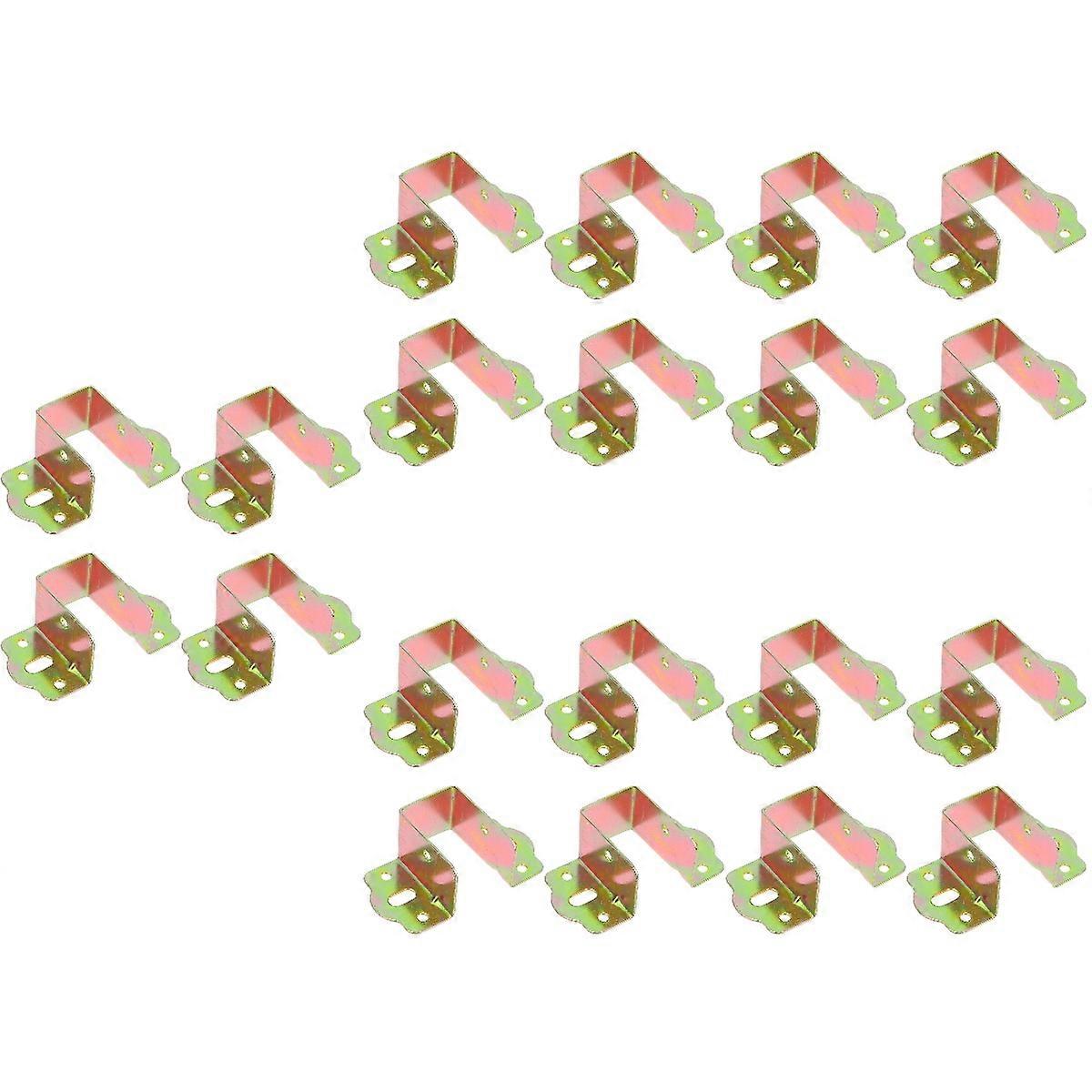 20Pcs Metal Bed Rail Fasteners for Bed Frame Bracket Installation