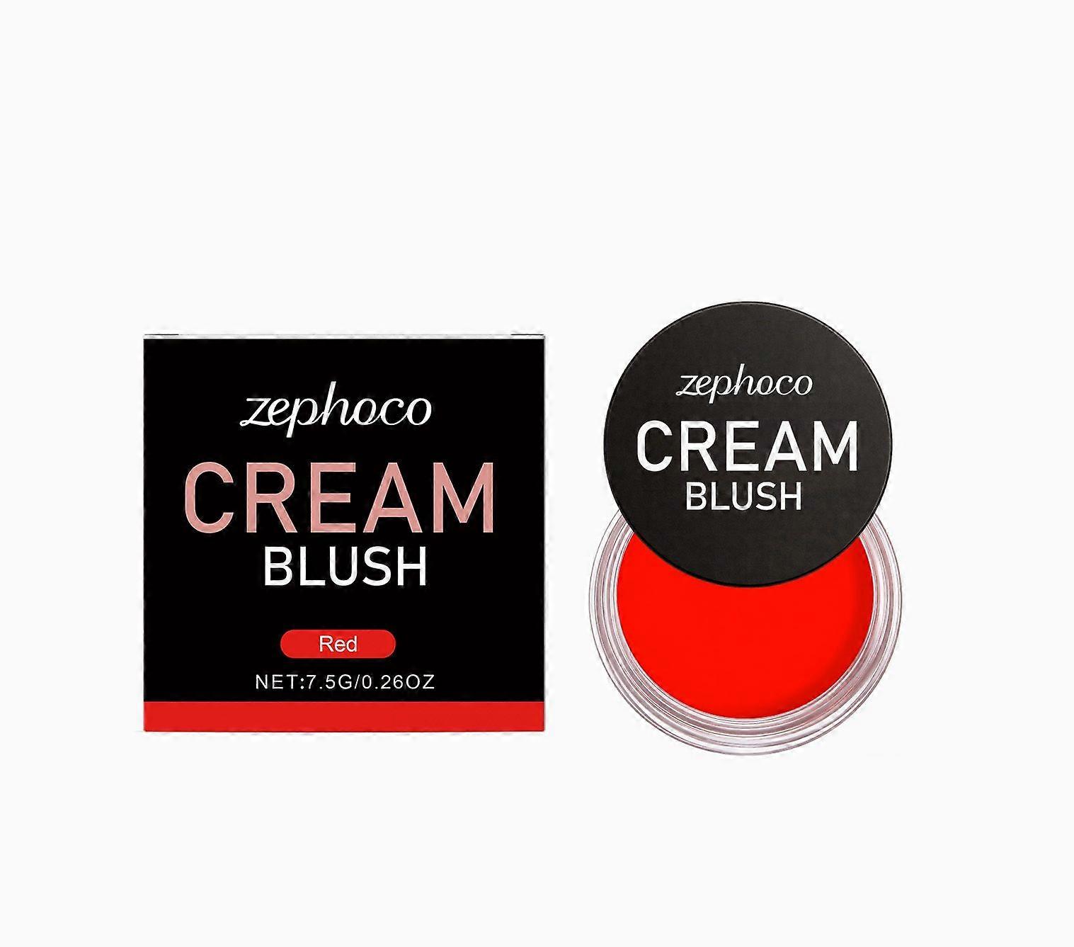 Zephoco Red Silky Moisturizing Blush Moisturizing Color To Create Ruddy Luster Natural Makeup