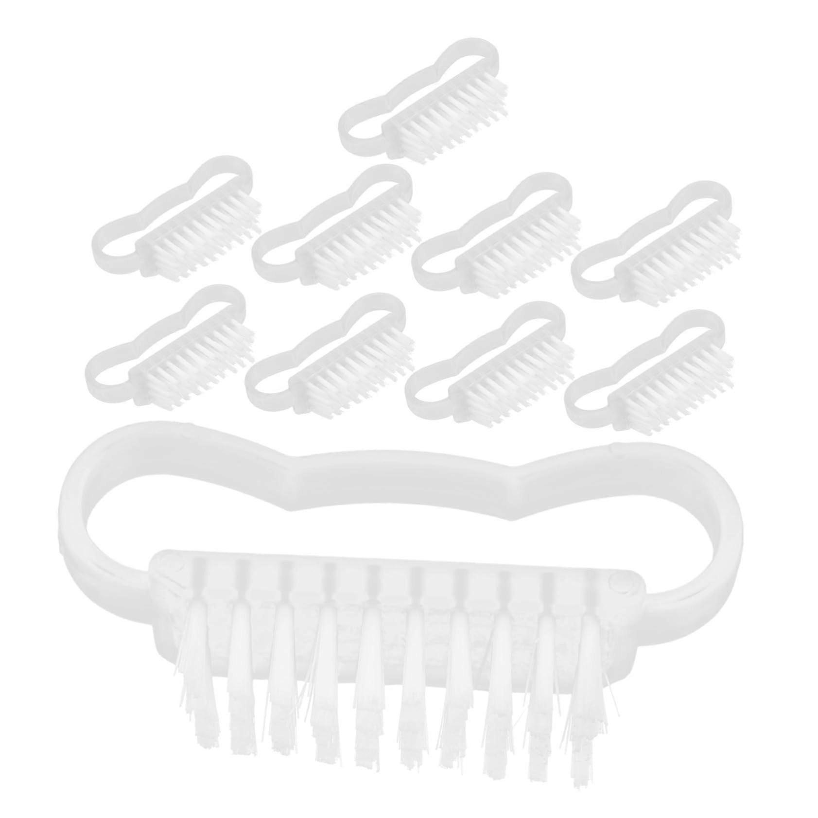 10pcs Nail Brush for Deep Fingernail Cleaning Soft Bristles Ergonomic Grip Multiuse Reusable
