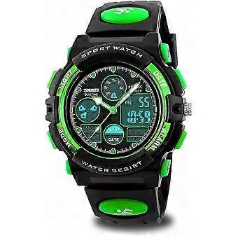 Digitale Sportuhr für Kinder – Wasserdichte Outdoor-Armbanduhr für Jungen und Mädchen | Grün, elektronisches Quarzwerk, ideales Geschenk für Schule und Freizeit