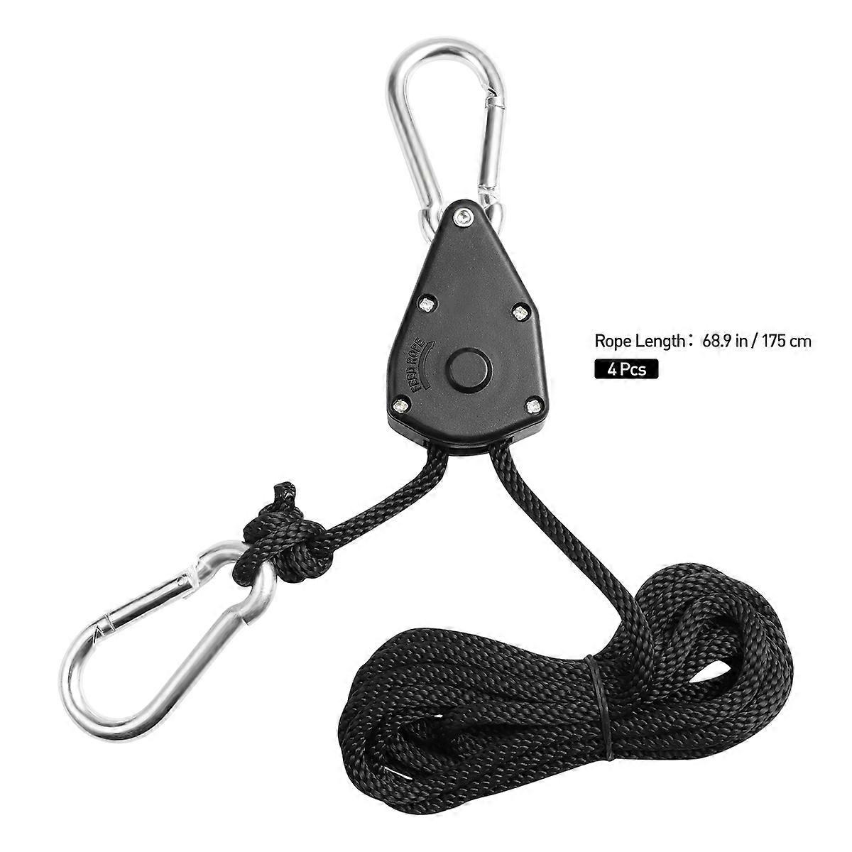 3Pcs Grow Light Rope Hanger 1/8 Inch Adjustable Height Suitable For Greenhouse Gardening Rust Resistant Functionality