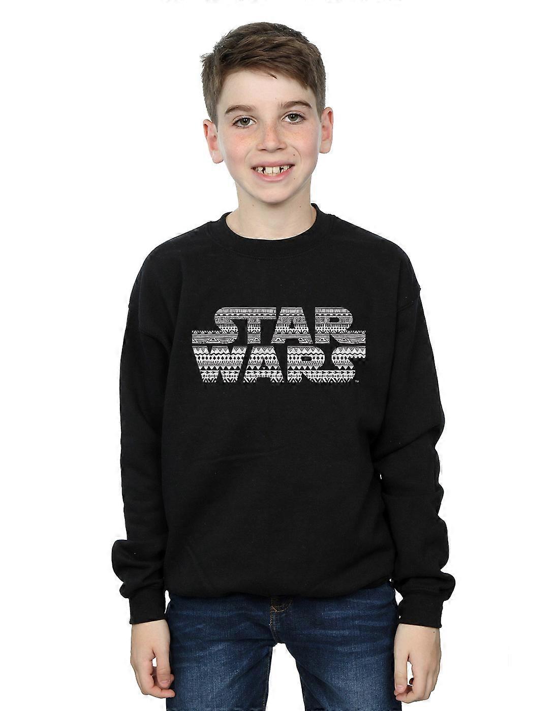 Star Wars Boys Aztec Logo Mono Sweatshirt