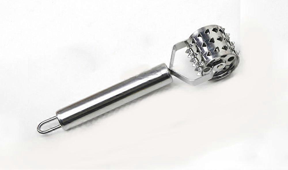 Meat Tenderizer Roller with Ultra Sharp Blades and Stainless Steel Handle for Quick Tenderizing