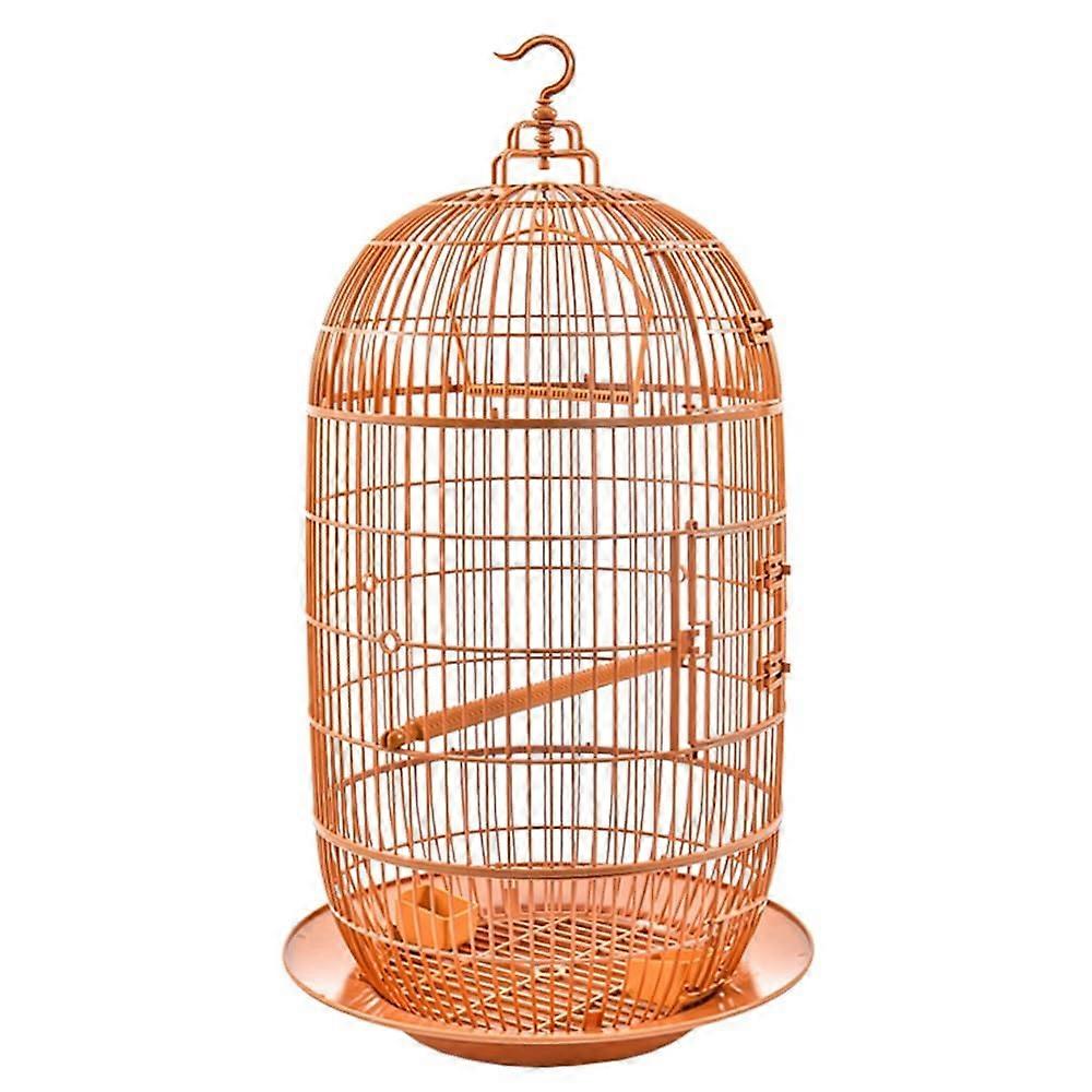 Round Plastic Bird Cage for Small Birds with Perch, EscapeProof and Easy Clean Design