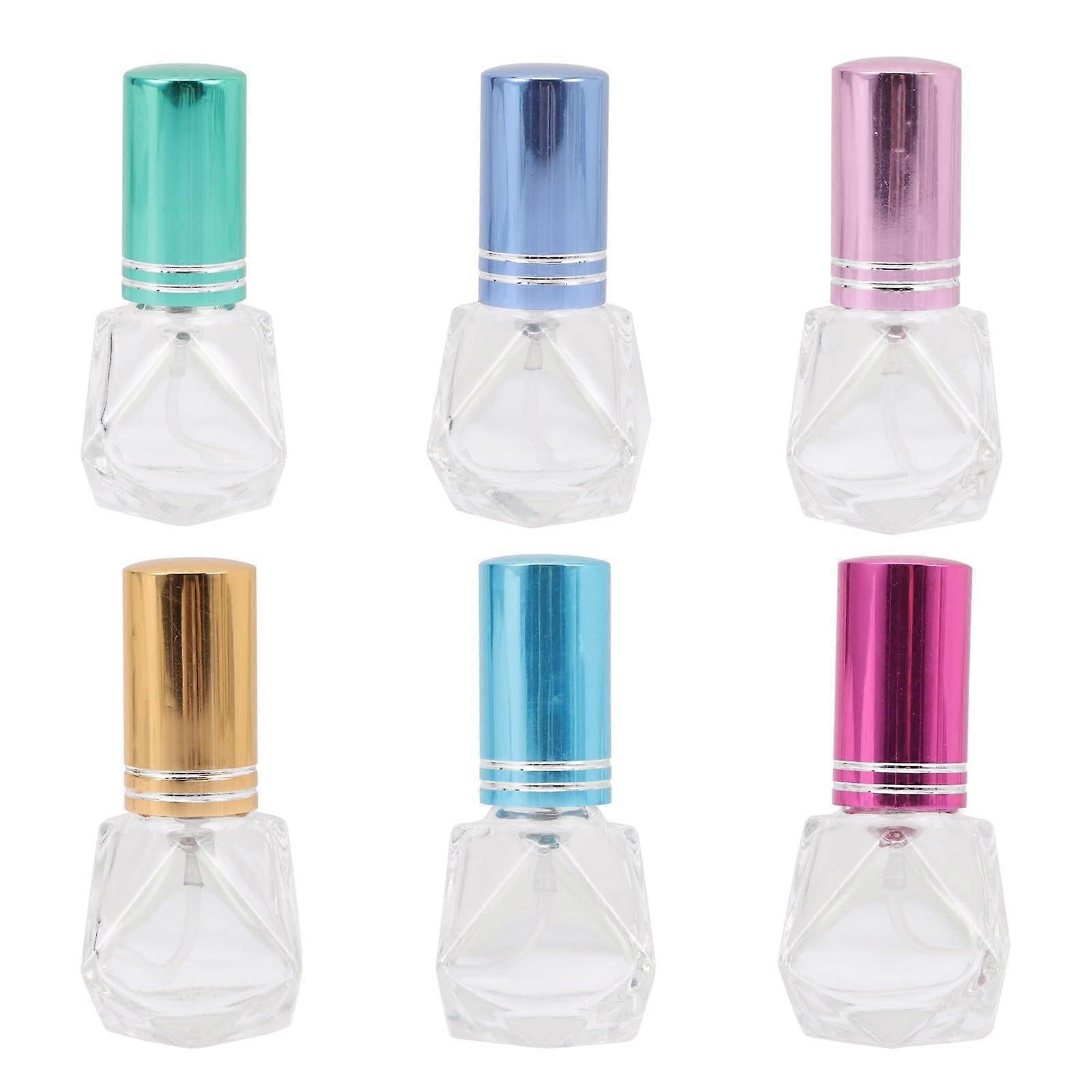 6pcs 8ml Refillable Glass Perfume Spray Bottles with Nozzle for Travel Compact Scent Atomizer