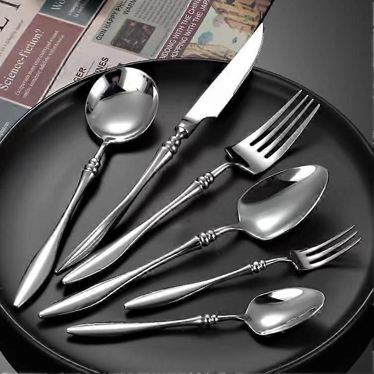 60 Piece Stainless Steel Silverware Set for 10, Mirror Polished Flatware, Dishwasher Safe