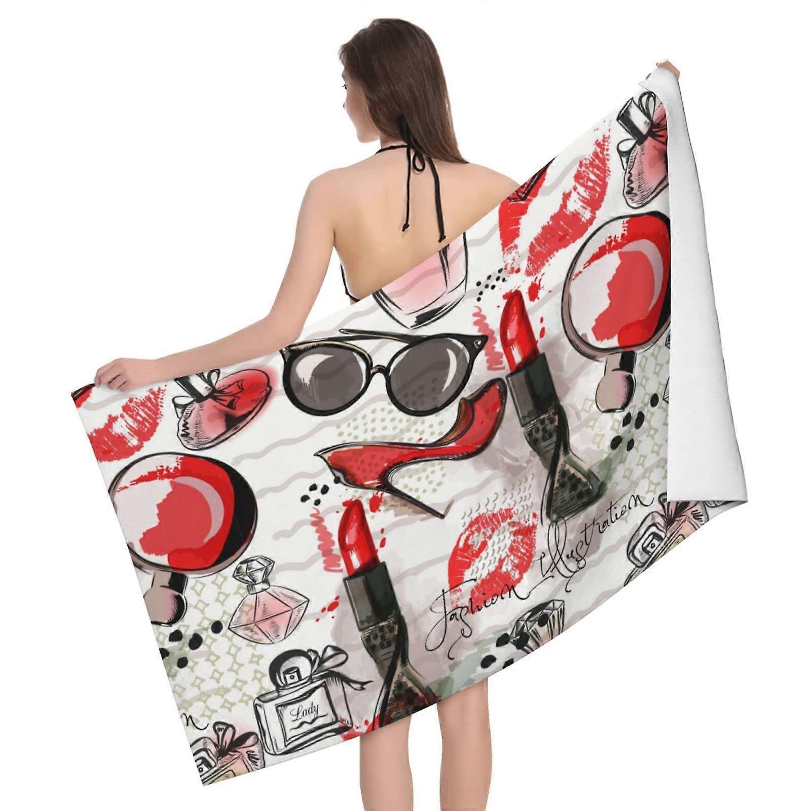 Microfiber Bath Towel Soft and Absorbent Quick Dry Beach Towel with Stylish Printed Artwork