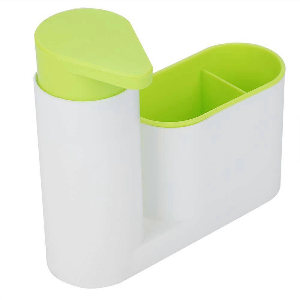 Compact Sink Organizer with Integrated Soap Dispenser, QuickDrain and EasyClean SpaceSaving Design, Green