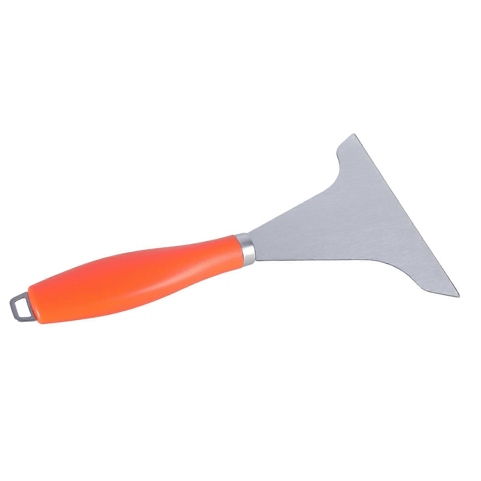 Stainless Steel Flat Top Griddle Scraper with Plastic Handle