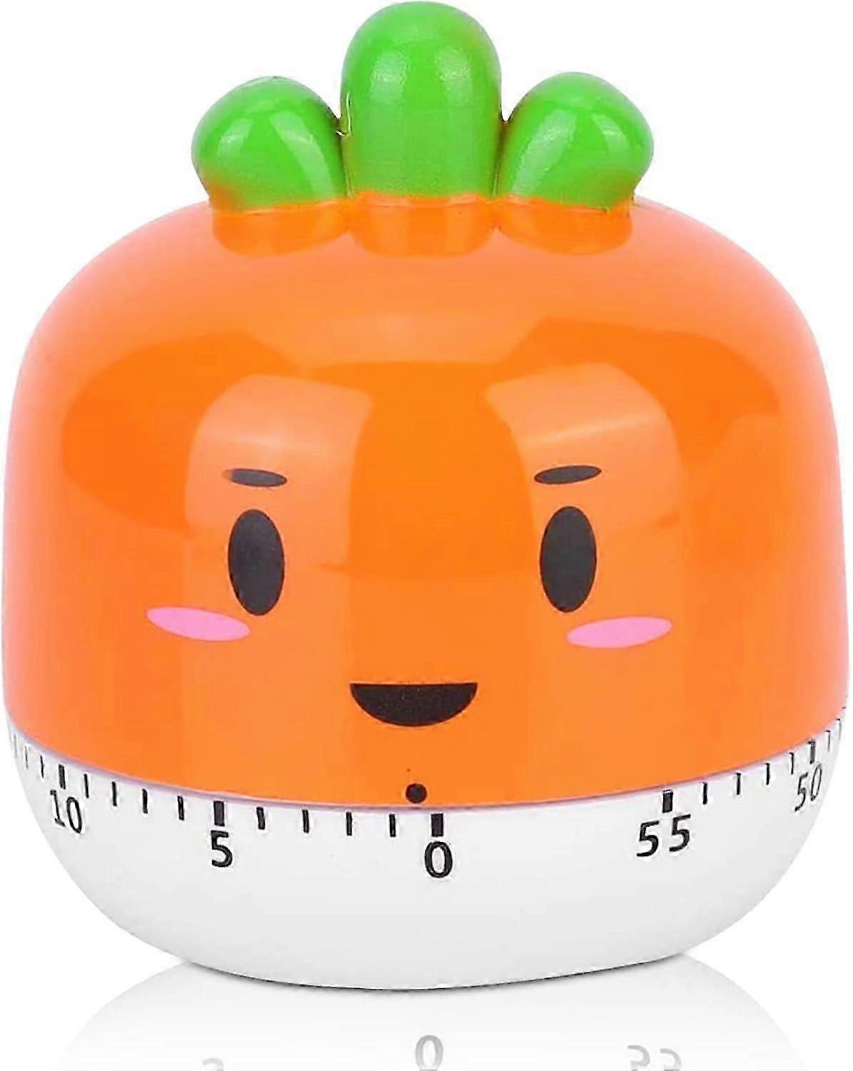 Timer,Cartoon Lovely Carrot Kitchen Timer,Mechanical Kitchen Timer for Baking, Cooking and Learning