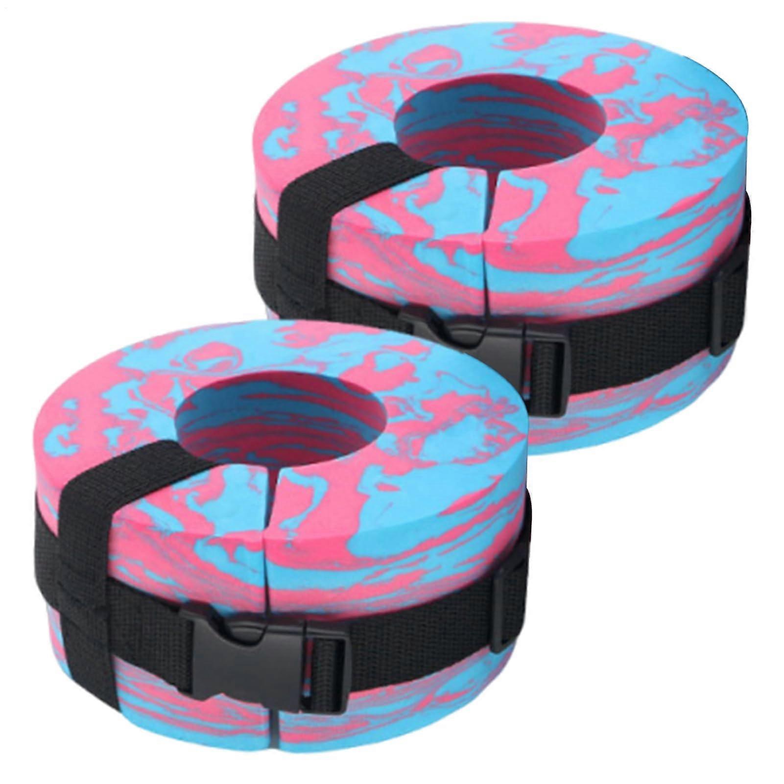 Aquatic Exercise Cuffs Adjustable EVA Foam Pool Training Weights for Arms and Ankles Red