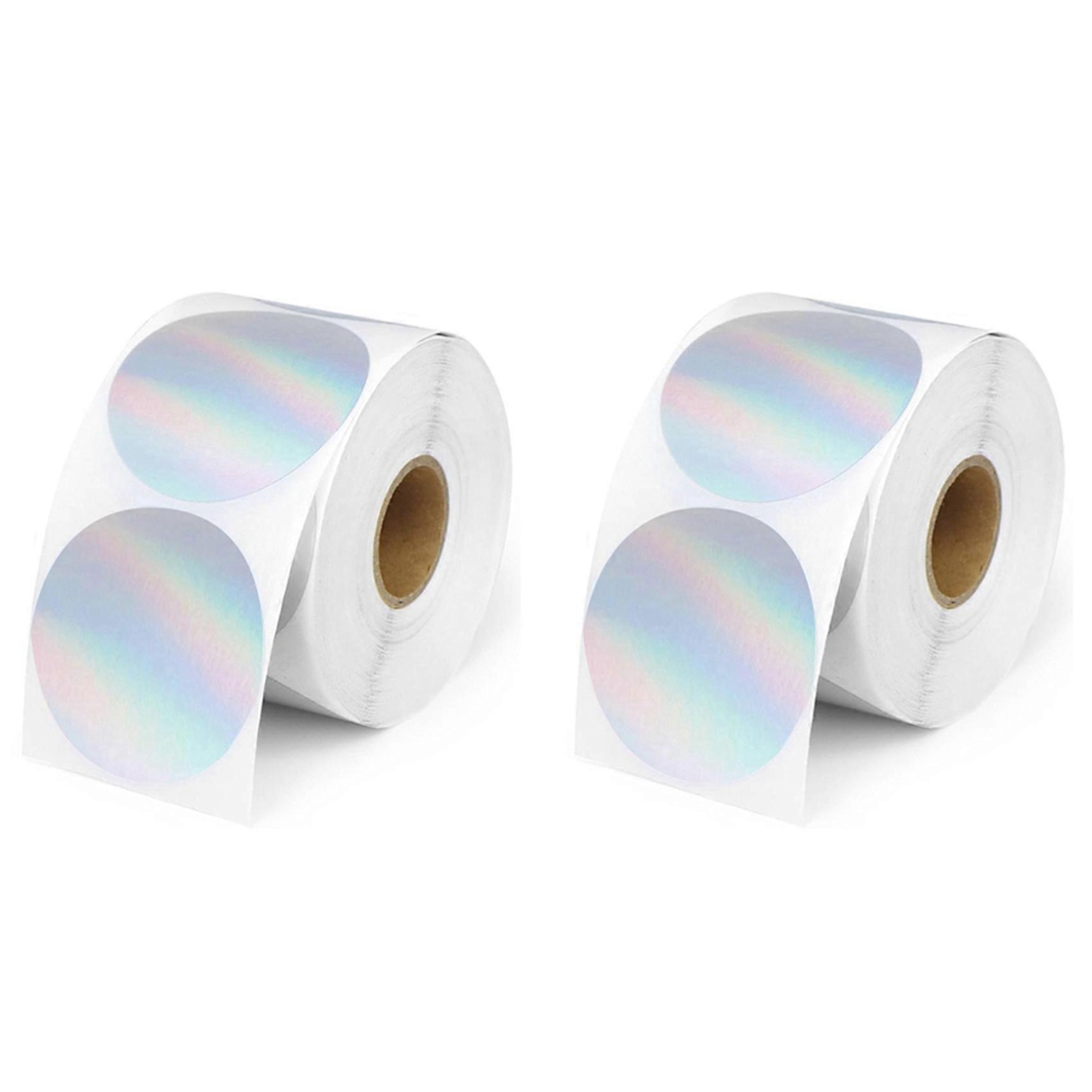 2Inch Thermal Labels, 800 Pcs Round Self-Adhesive Direct Thermal Printer Label for Color Coding Label Printer, Logo