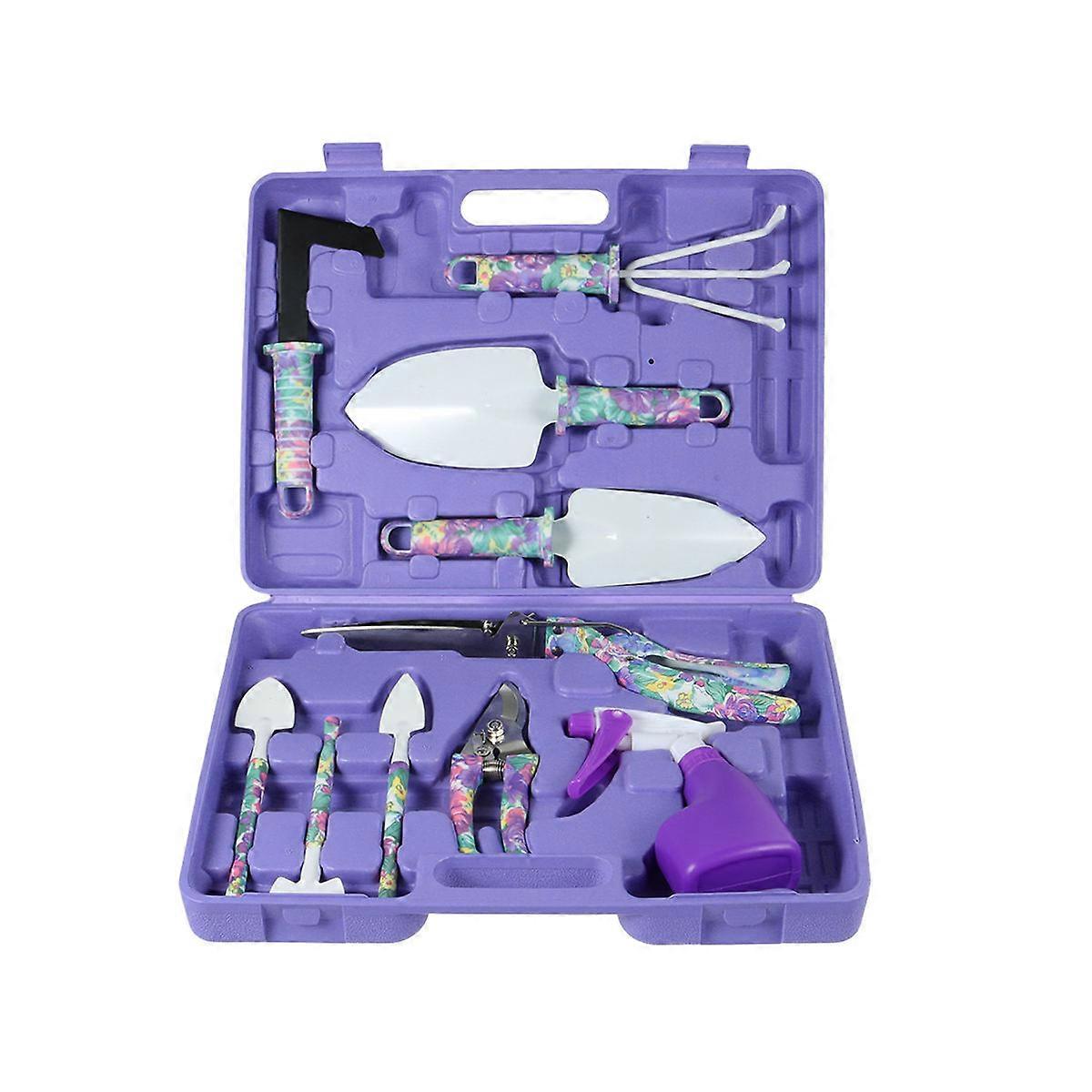 Garden Tool Set 10Pcs for Garden Use with Storage Case Included