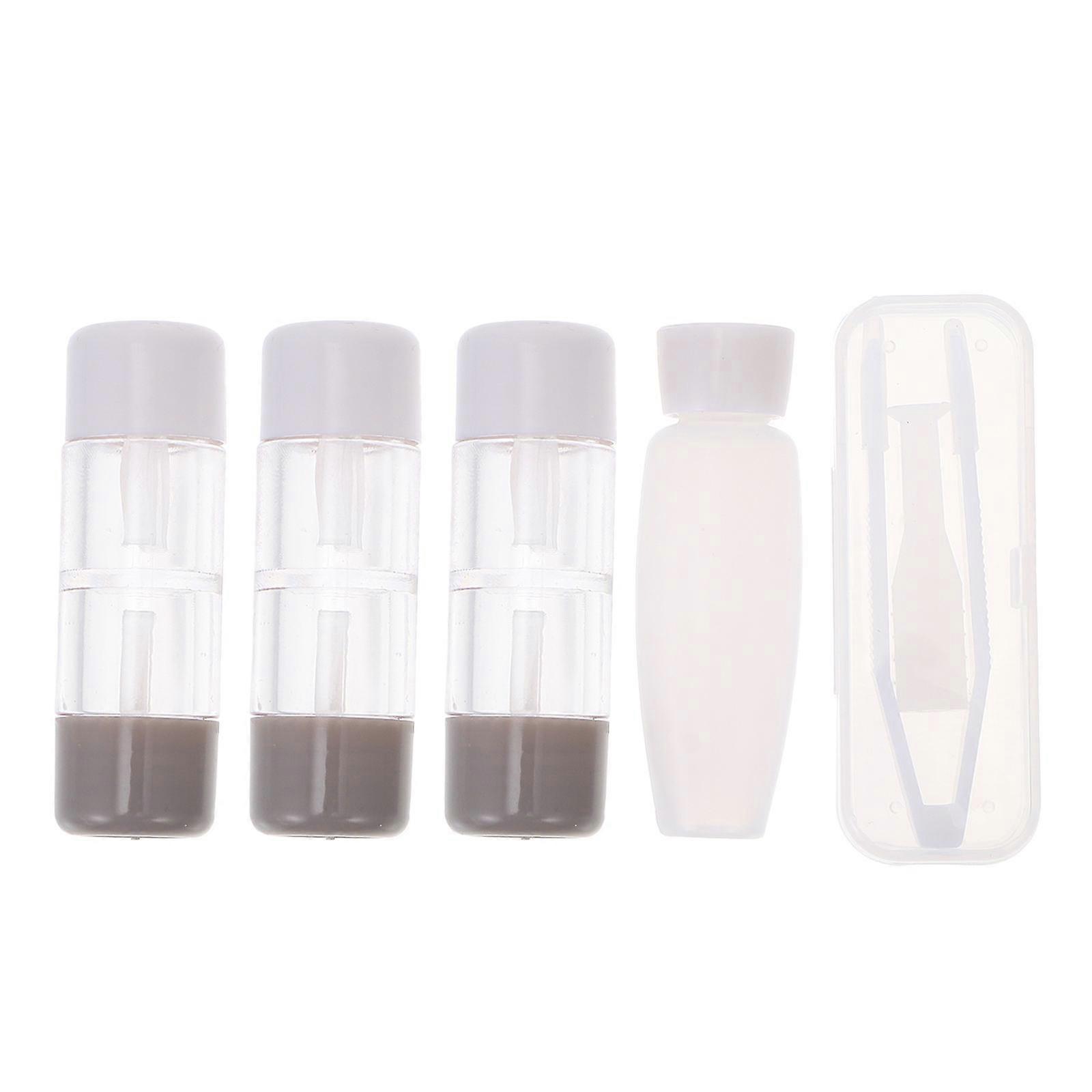 Lens Case 3Pcs Lenses Boxes for Storage with Solution Bottle and Tweezers