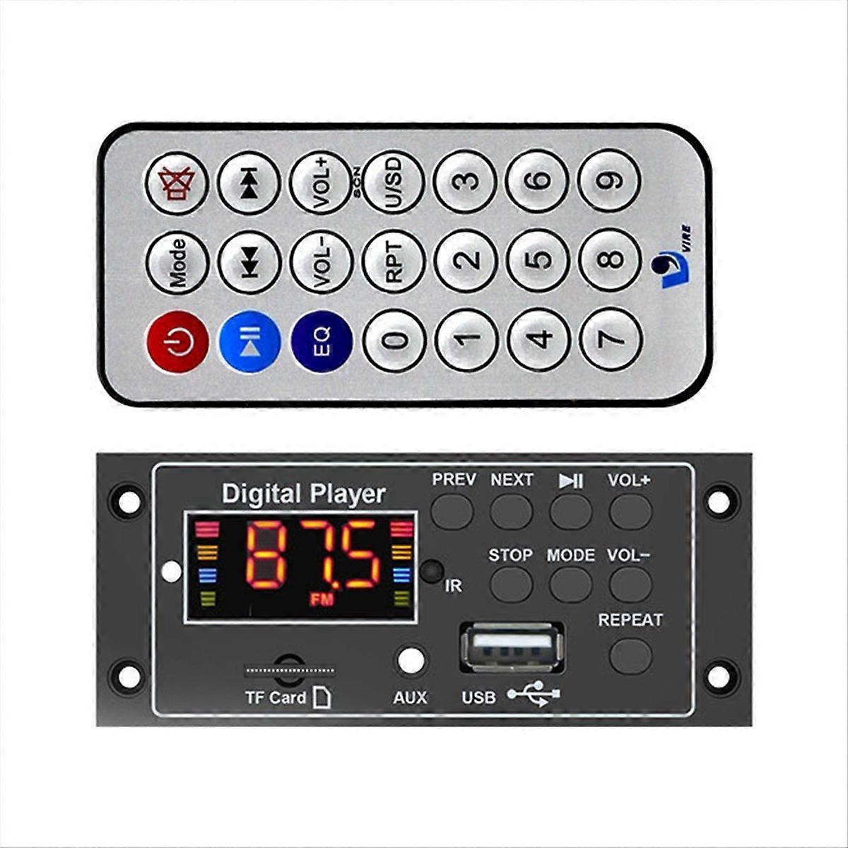 2x20W 12V Wireless Bluetooth 5.3 MP3 Decoder Board Folder Switching