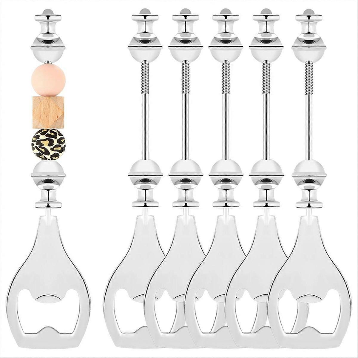 6 Pcs Beadable Beer Opener Reusable Bottle Opener