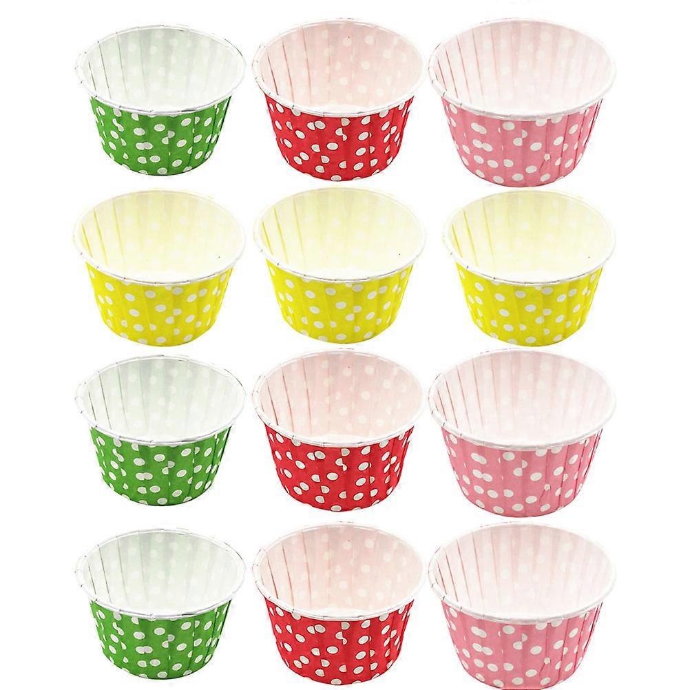 Paper Cake Cups Baking Utensils for Dessert Use 100Pcs with Dot Coating