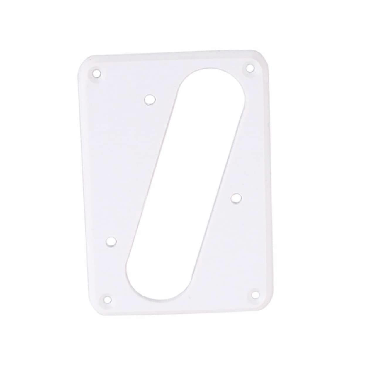 White Guitar Humbucker Pickup Cover with Flat Base Ring for Secure Bridge Mounting Replacement