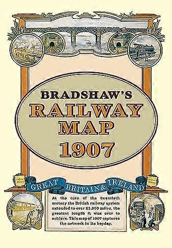 Ferrocarril de Bradshaw doblado mapa 1907