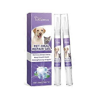 Mondverzorgingsgel voor huisdieren voor honden en katten, mondreinigingsverzorging, mondgeur, tandsteen frisheid 6ml (3ml*2)