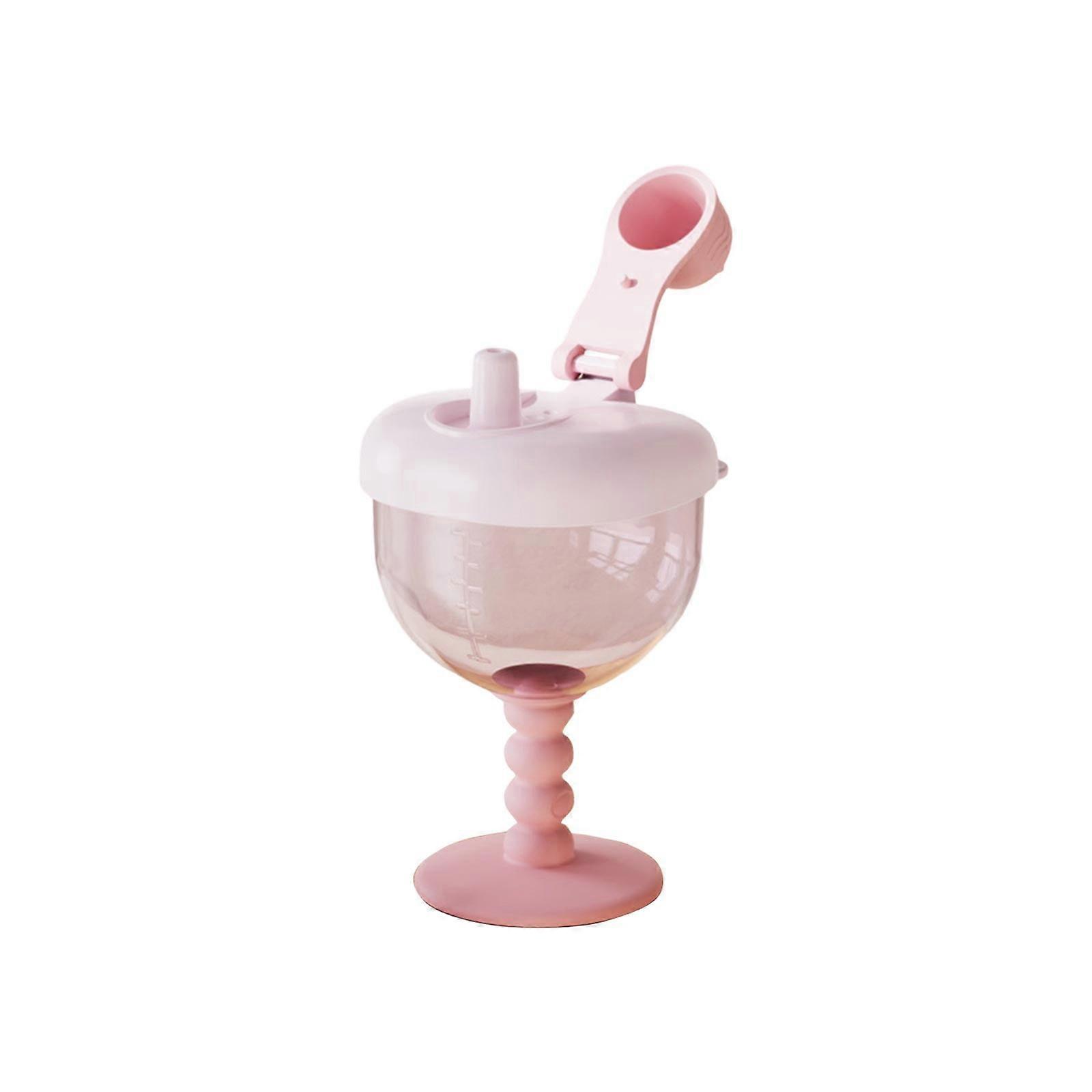 Pink Sippy Cup Straw Repeat Anti Spill Drinking Training Practice