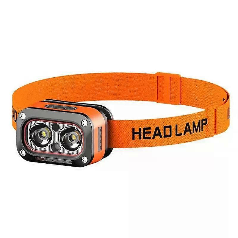 LED Three Light Source Induction Headlight Type-C USB Rechargeable Headlamp IR Motion Sensor Head Lamp Powerful Head Flashlight