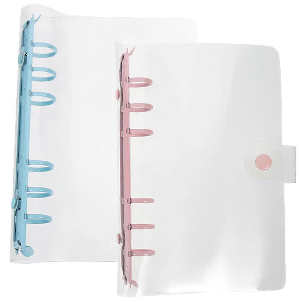 Notebook Binder Plastic Binder for Document Storage 2Pcs Clear Covers