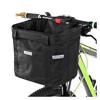 Waterproof Removable Front Bike Basket Pet Carrier with Large Capacity for Bicycle Storage