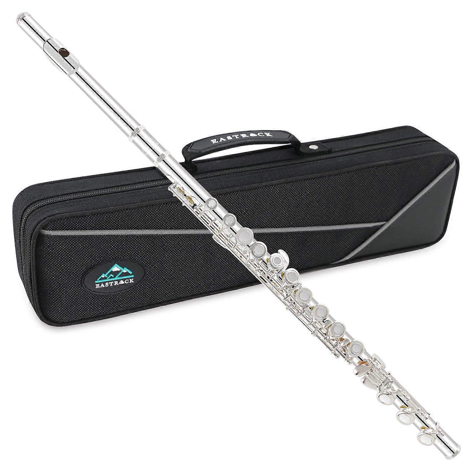 17 Key Open Hole Flute, Silver Plated with Offset G, B Foot Joint, Split E for Professionals