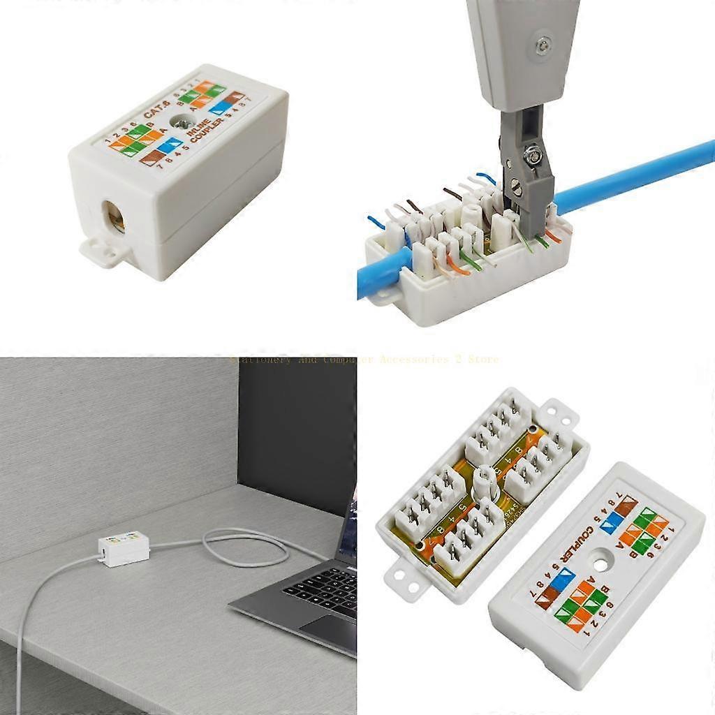 RJ45 Cat6 Junction Box Inline Down Coupler Joinercompatible withCat6 Ethernet Networking Cable Ethernet Cable Connection