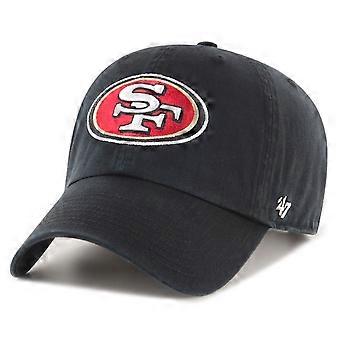 Casquette Relaxed de la marque 47, modèle Clean Up, San Francisco 49ers, noire